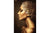 Schilderij vrouw goud met veren op haar hoofd
